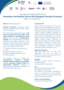 Summer School on Consumer and Market Law in the European Circular ...