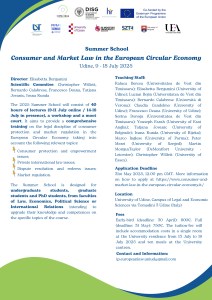 Summer School on Consumer and Market Law in the European Circular ...